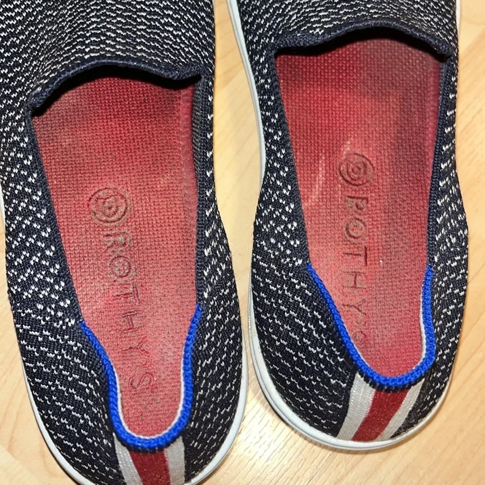 Rothy’s slip on sneakers Blue/white 9.5‎
